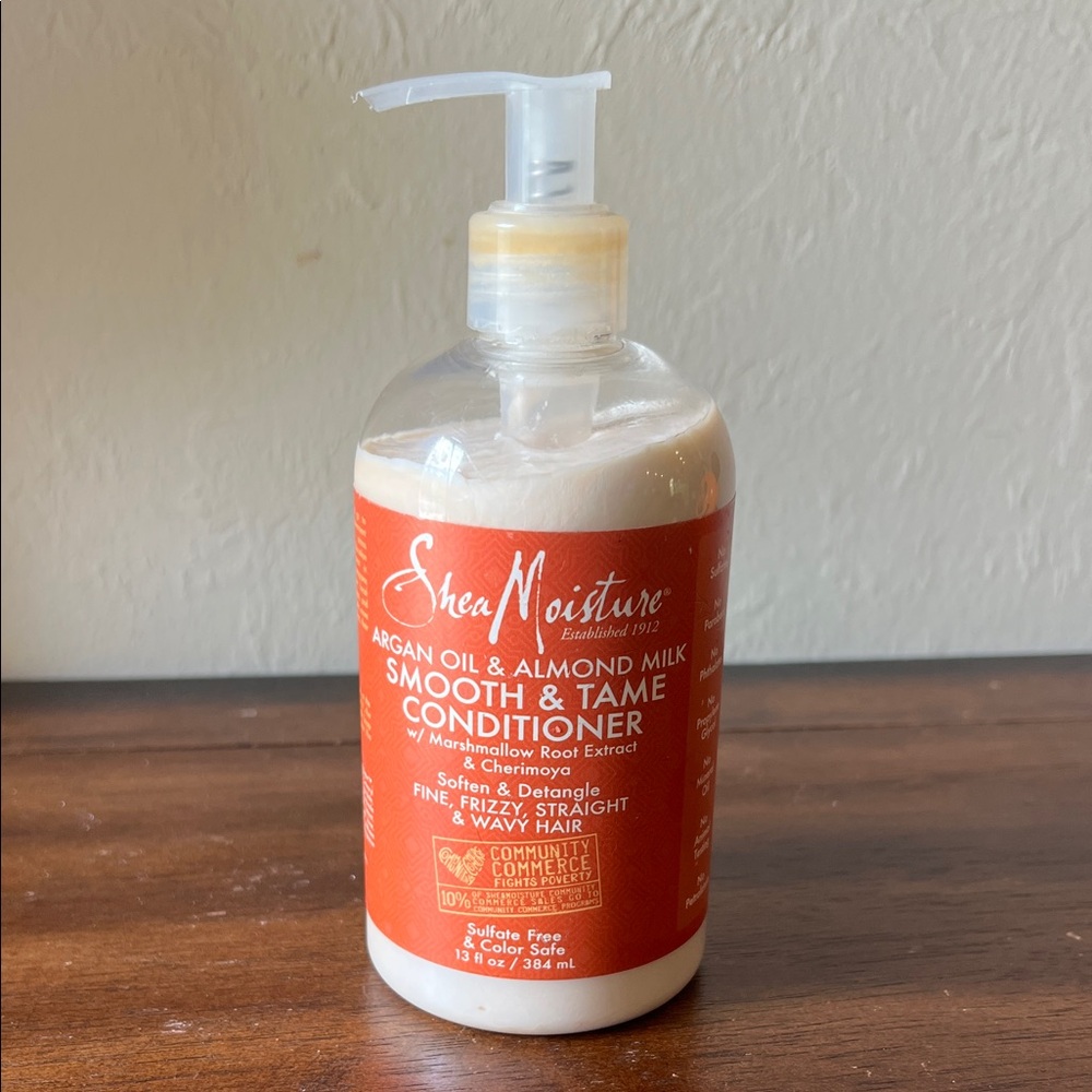 Shea Moisture Argan Oil & Almond Milk Smooth & Tame CONDITIONER 13 oz Color Safe
